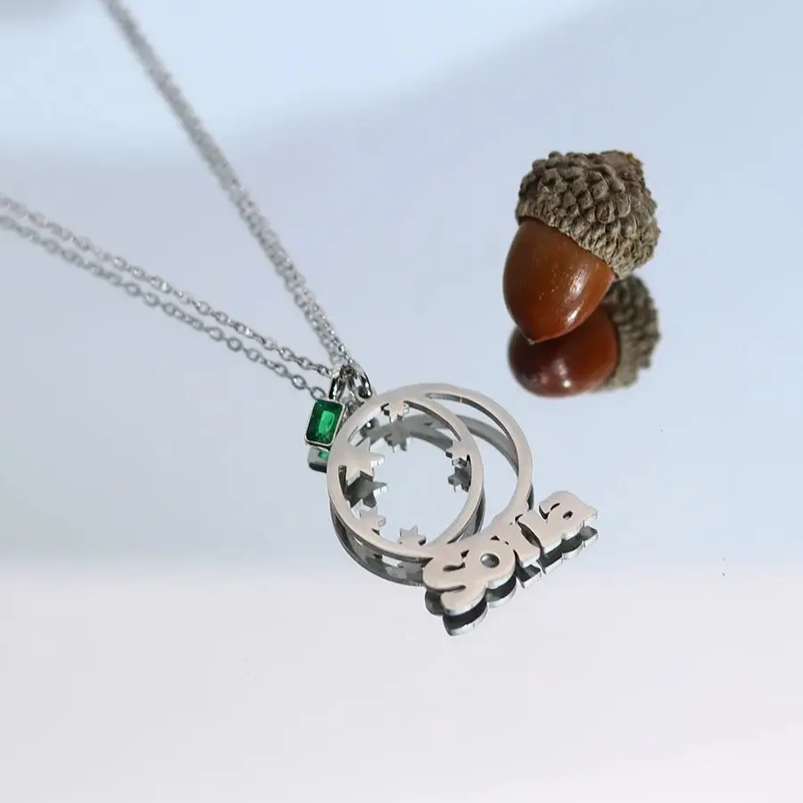 

Ожерелье Todorova с именем и изображением звезды и луны, подарок на день рождения для женщин, изысканная цепочка на ключицу