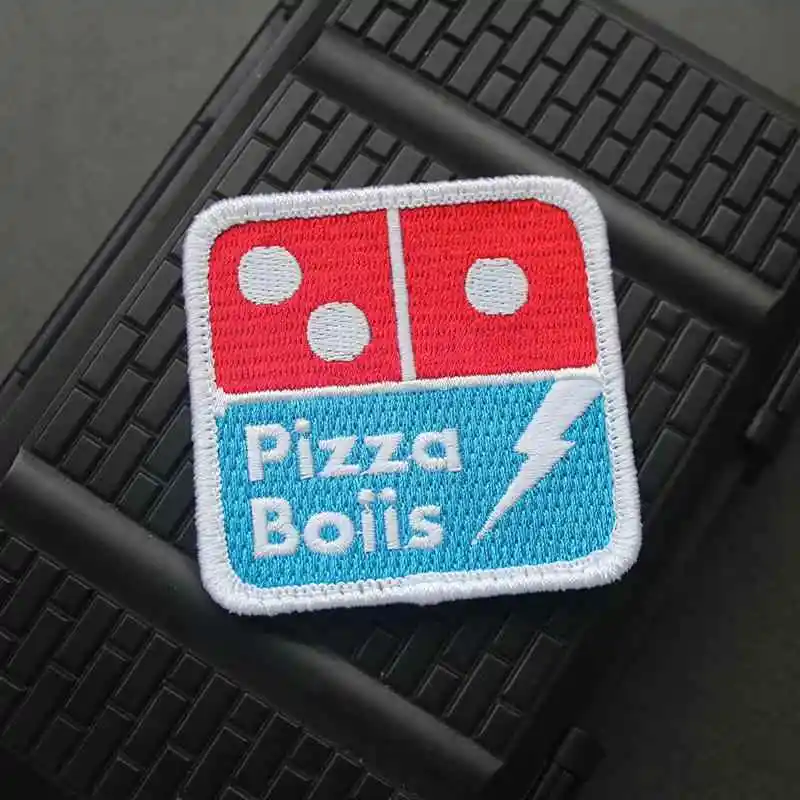 PIZZA BOIIS Embroidery Patches Tactical Armband Badge for Clothing Backpack Applique Decoration