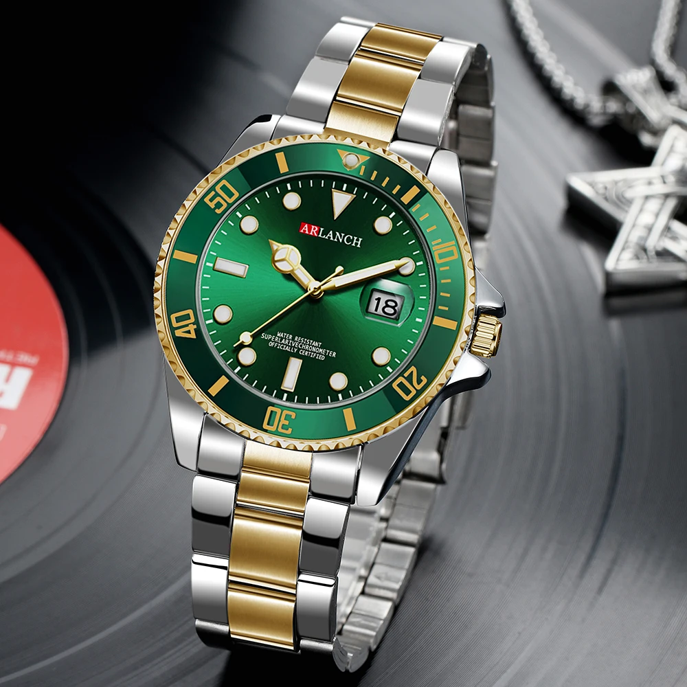 Luxury Watch Green Dial - Luxury Men Quartz Watches 40mm Green
