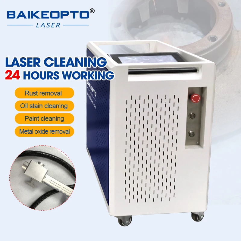 Handheld mini pulsed laser cleaning machine: precision cleaning, non-destructive rust removal, and artistic paint removal