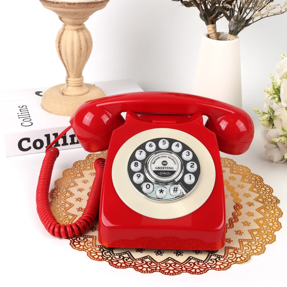 Audio Guestbook Telephone Wedding for Telephone Booth Voice Recorder Wedding Phone Recording Message Telephone