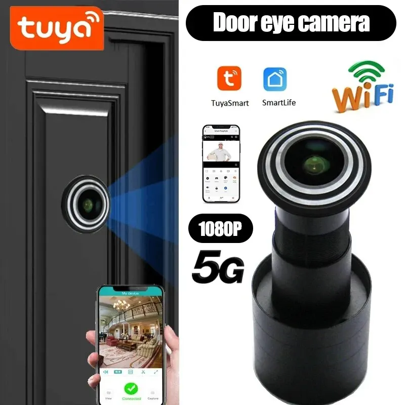 5g Tuya Wide Angle 180 Degree Bidirectional Voice Cat Eye Intelligent Anti-theft Door Wifi Wireless Visual Cat Eye Home