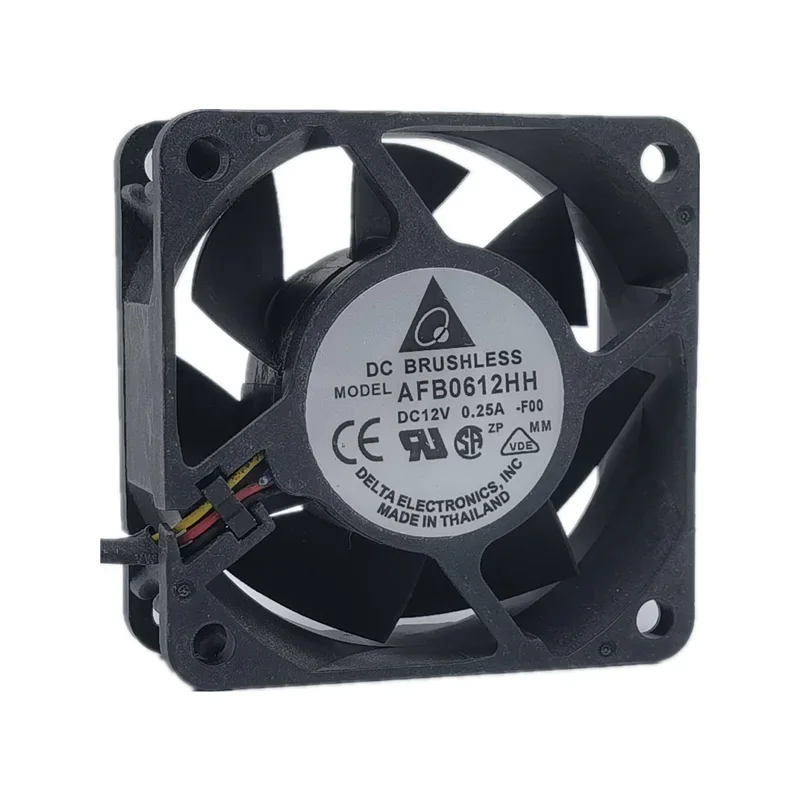 New delta AFB0612HH 12V 0.25A 6025 6cm switch bearing chassis cooling fan