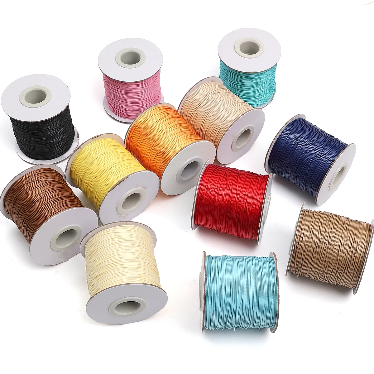 0.5mm Korean Waxed Cotton Cord (Thread/String/Rope) - DIY Jewelry Making (Bracelet/Necklace/Macrame) 10m/roll image 5