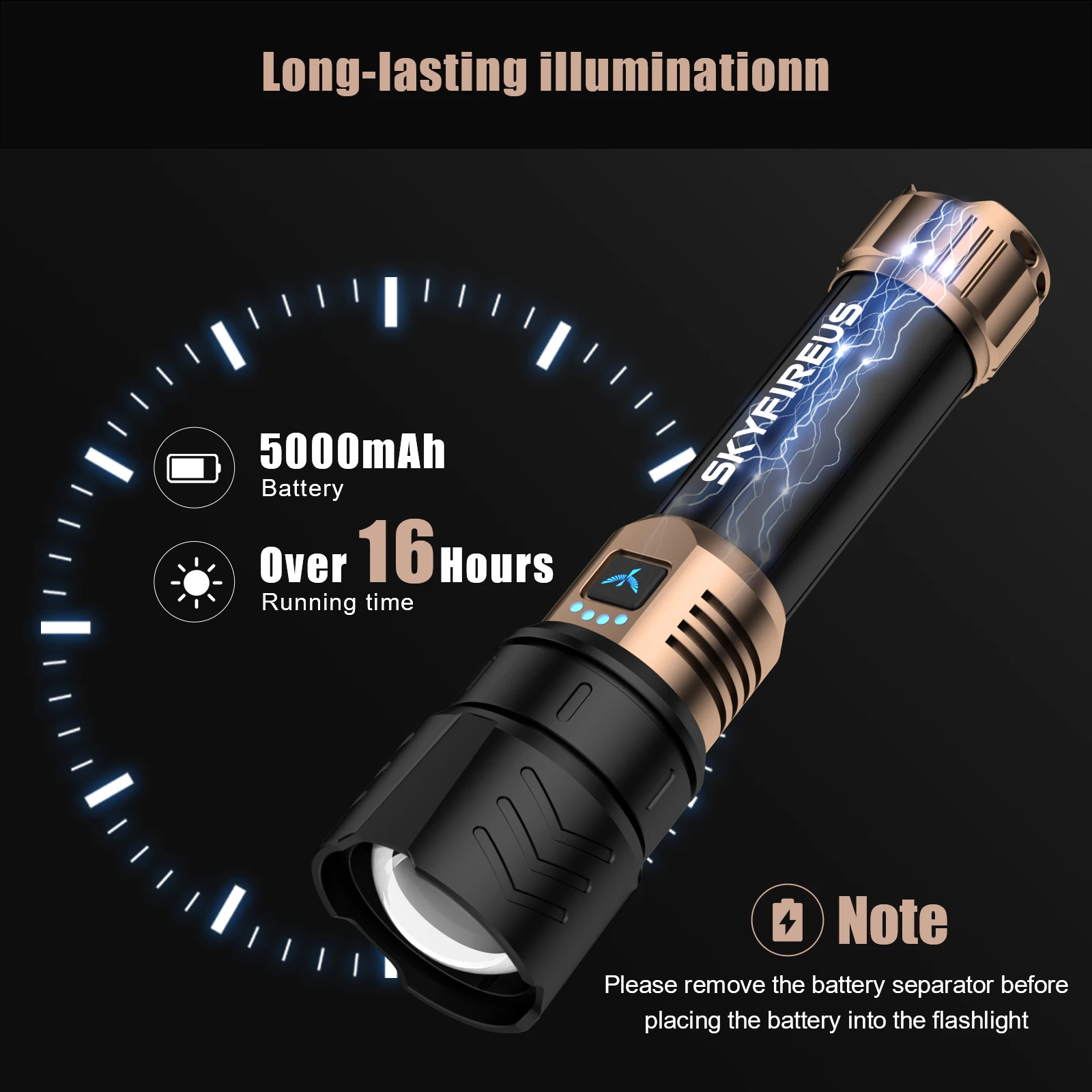 Rechargeable Zoomable LED Flashlight 4