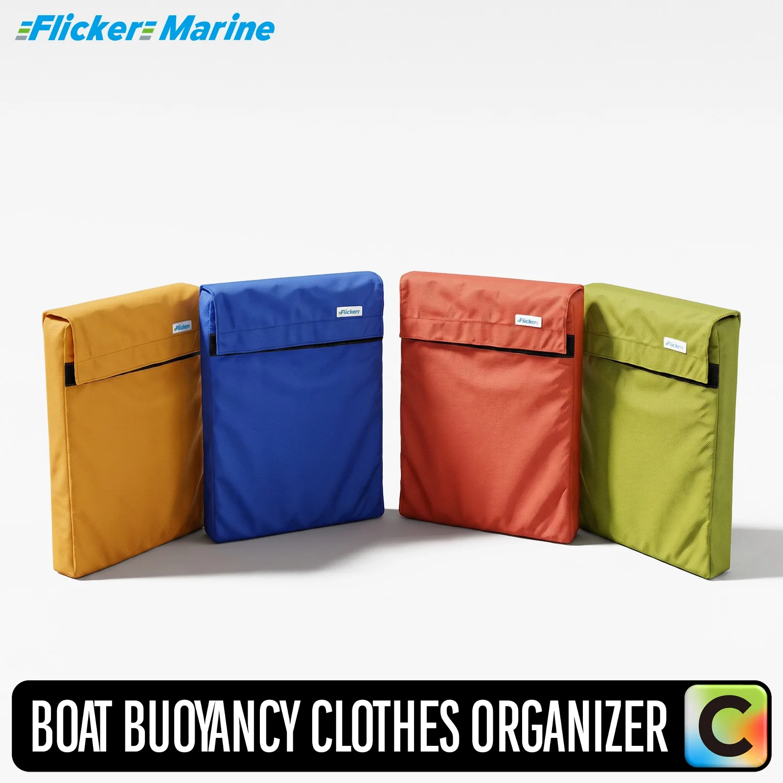 

FLICKER MARINE Colorful Boat Buoyancy Clothes Organizer Bag, Hanging Marine Storage Organizer for Life Jackets, Sailing Clothing