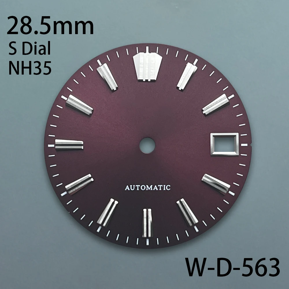 28.5mm S Logo Sunray Dial Fit NH35/NH36/4R/7S Movement No Luminous High Quality Watch Modification Accessories