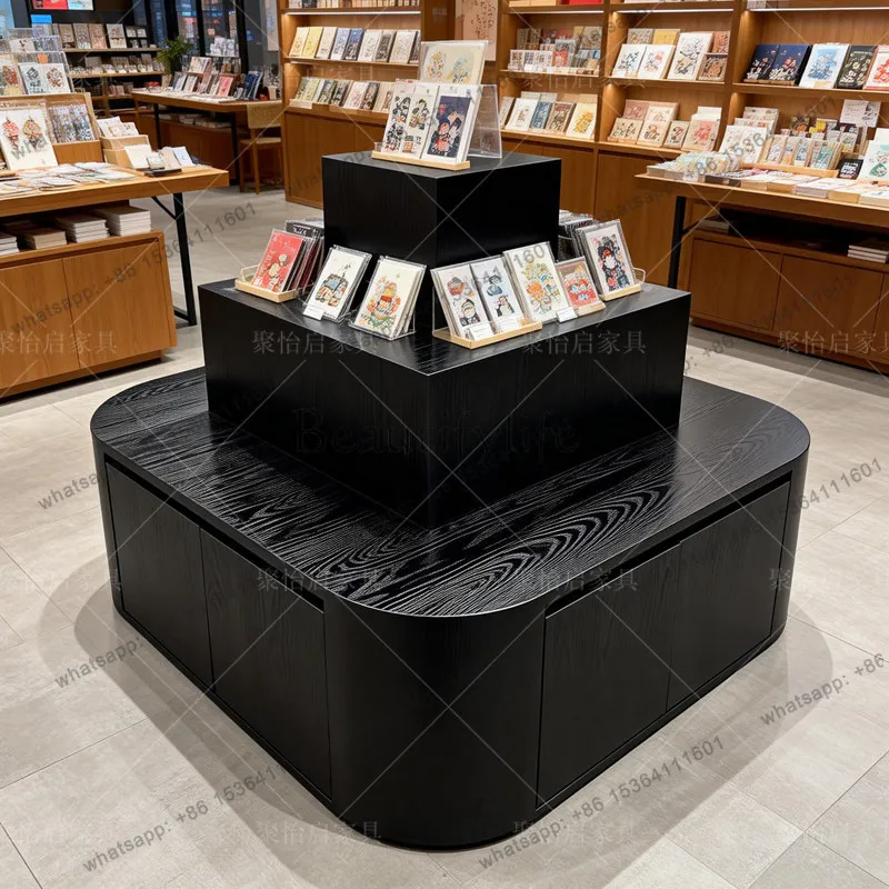 

Customized double-sided Nakajima Taiwan ladder stationery store display display Nakajima cabinet