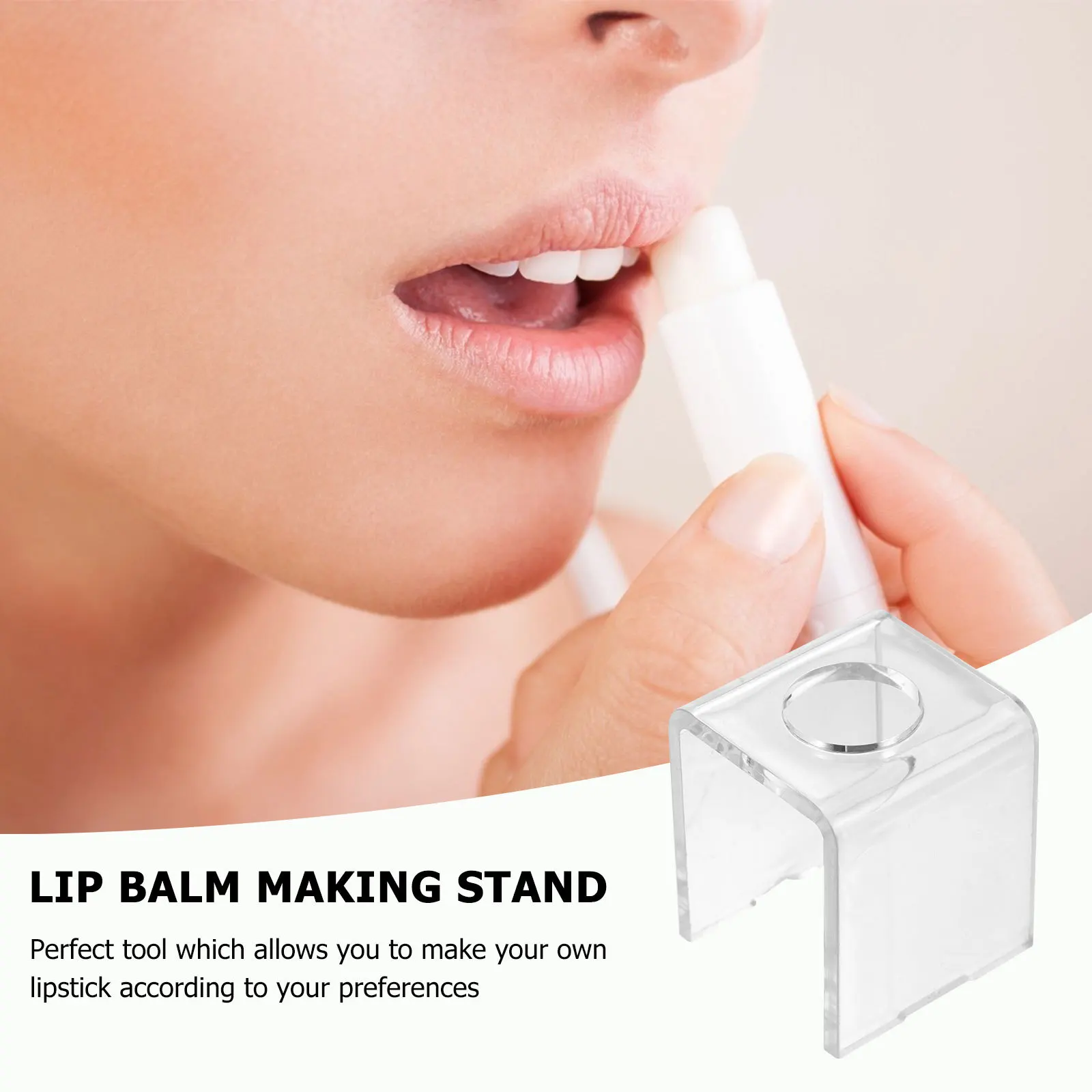 

10pcs Diy Lipstick Mold Stand Reusable Portable Makeup Tool For Lip Balm Making Bracket Homemade Organizer Rack