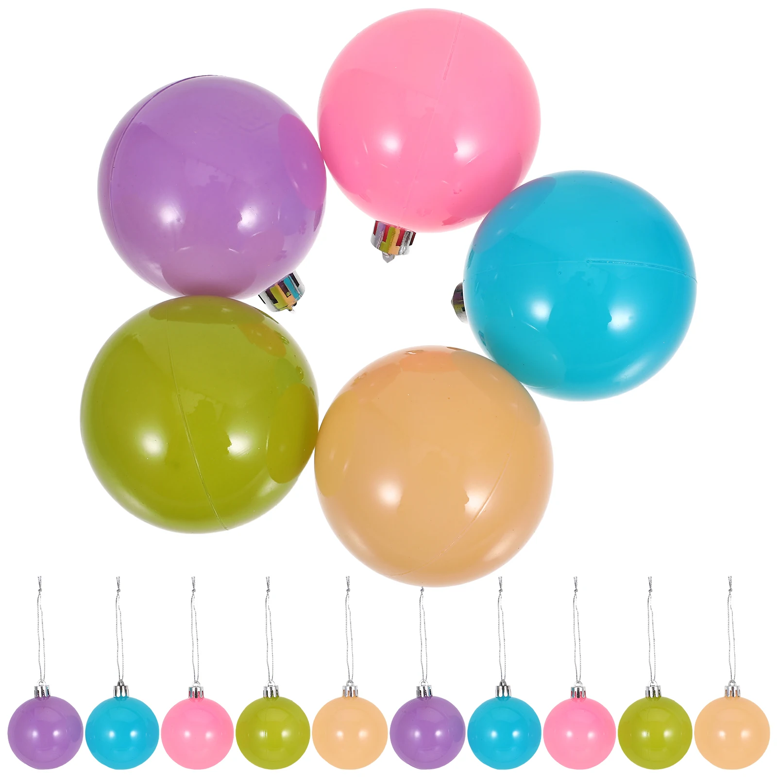 

15Pcs Festive Christmas Baubles Lightweight Plastic Ornament Balls for Tree Hanging Holiday Decor Party Wedding Decoration Globe