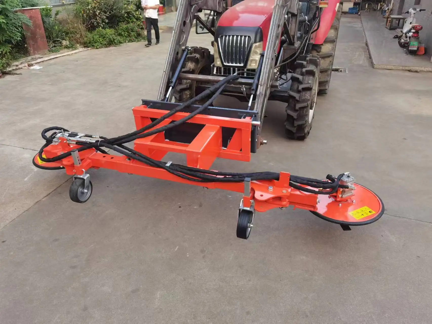 Hydraulic Rotary Side Trim Twin Rotary Mower With Swing Arm For 25-60 HP Tractors, 4