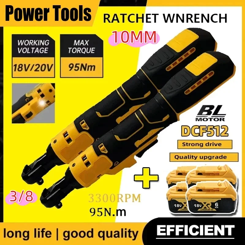 Fit Dewalt DCF512 3/8 Inch Brushless Ratchet Right Angle Wrench LED Cordless Driver Variable Speed Power Wrench 18V Power Tools