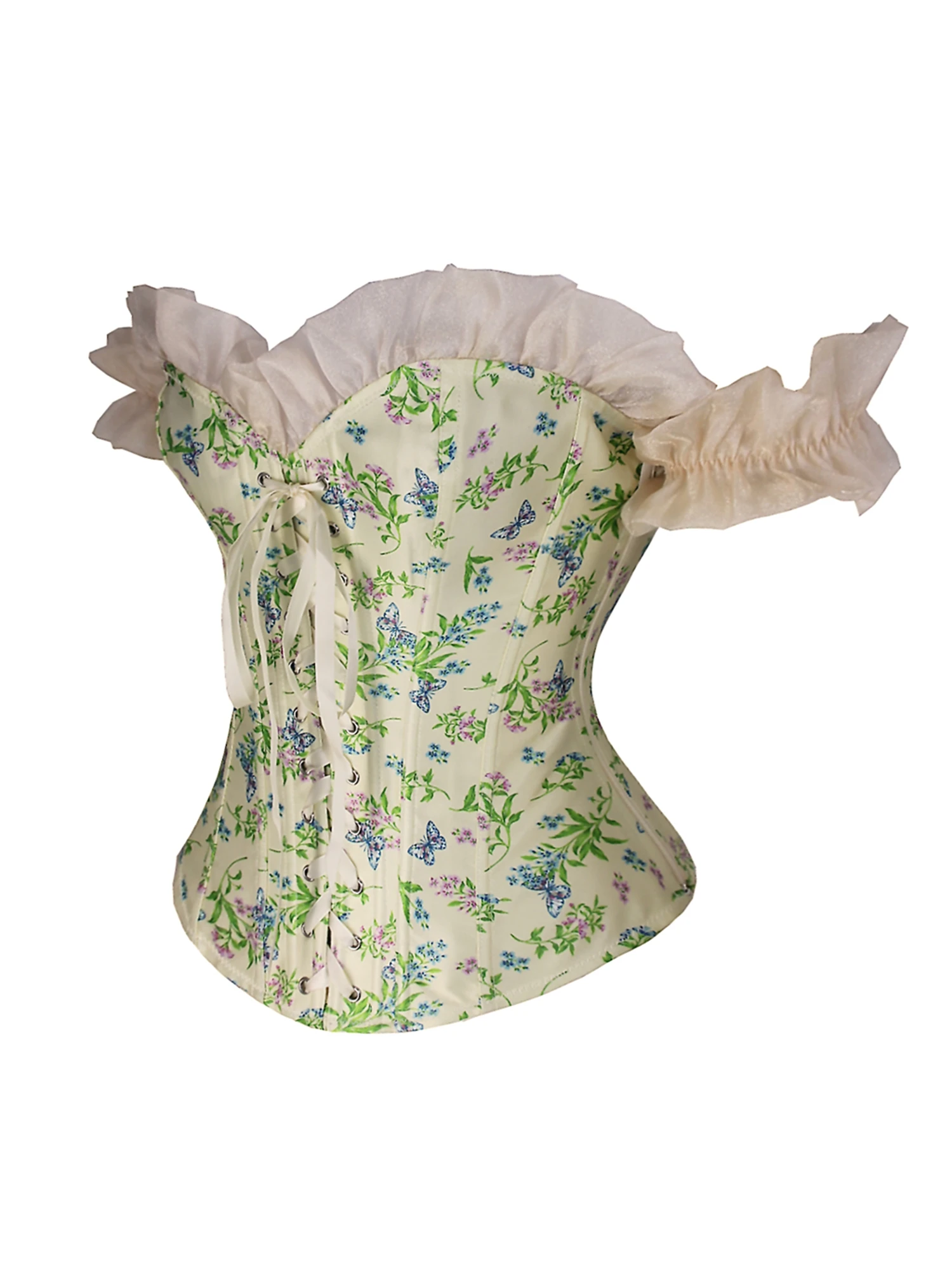 Corset Renaissance à lacets pour femme, entraîneur de taille Overbust désossé, Cincher, Lingerie Bustier, Shaper de batterie