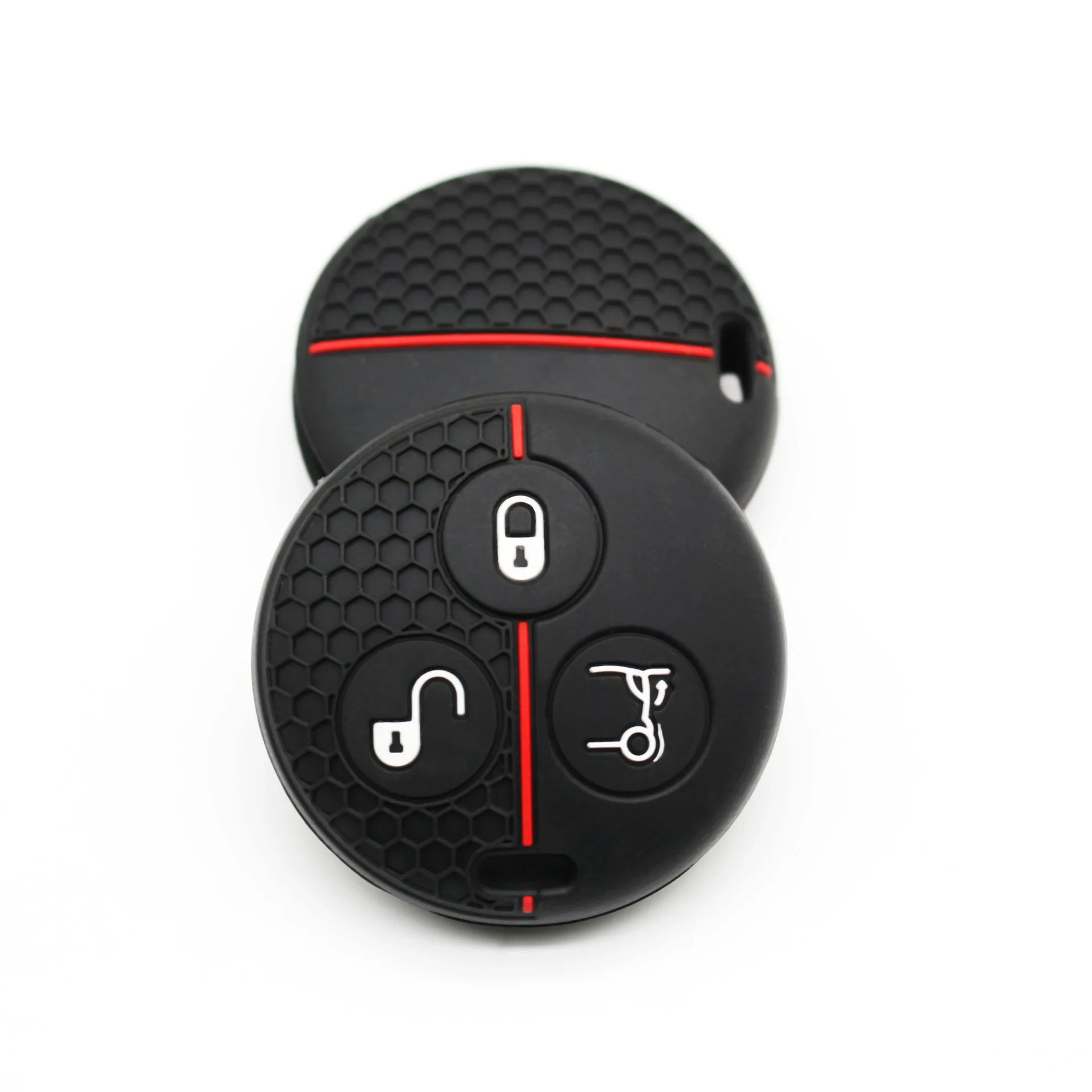 Porte-clés à distance en silicone pour Benz, Smart Roadster, Fortwo, Cross Blade, 6 City Coupé, Cabrio K Forfour, porte-clés, étui, support, 3 boutons