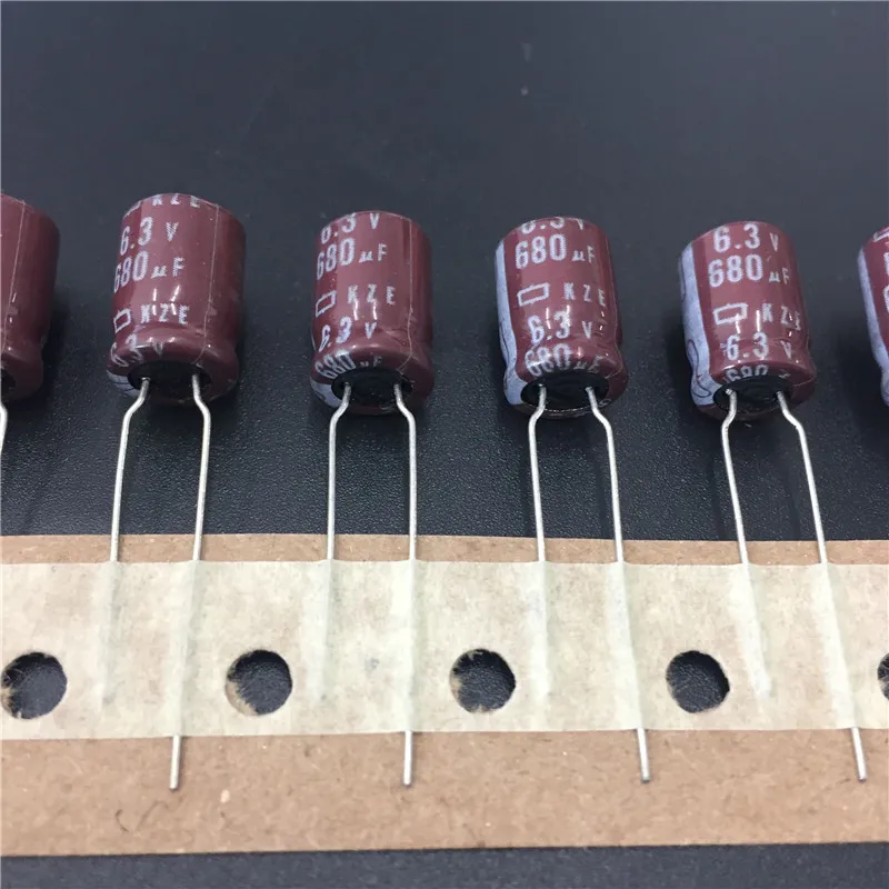 

10pcs 680uF 6.3V NCC KZE Series 8x11.5mm Low Impedance 6.3V680uF Motherboard Aluminum Electrolytic capacitor