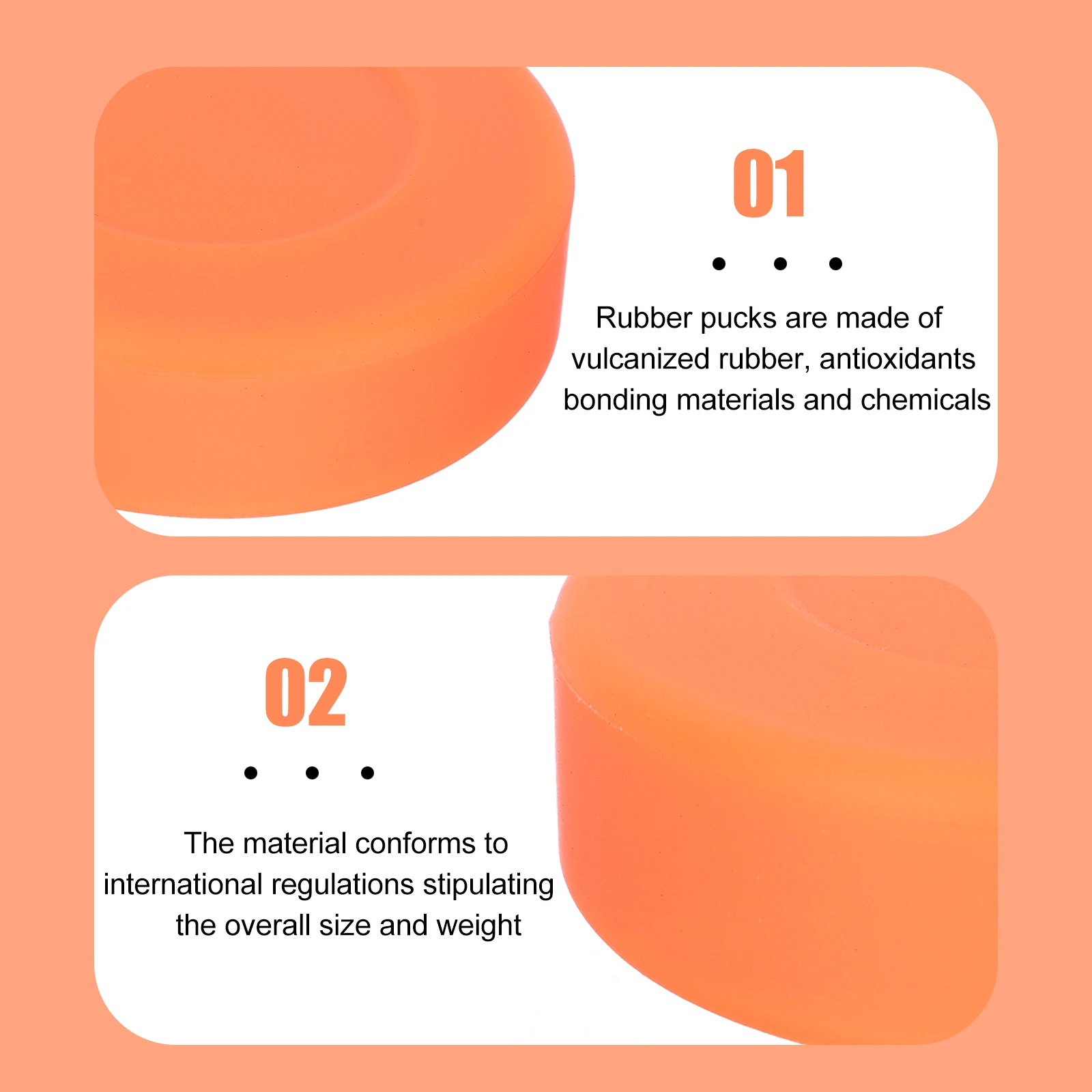 

4Pcs Ice Hockey Pucks Rubber Training Pucks for Smooth Surface Sliding Low Friction Consistency Perfect for Training and Games