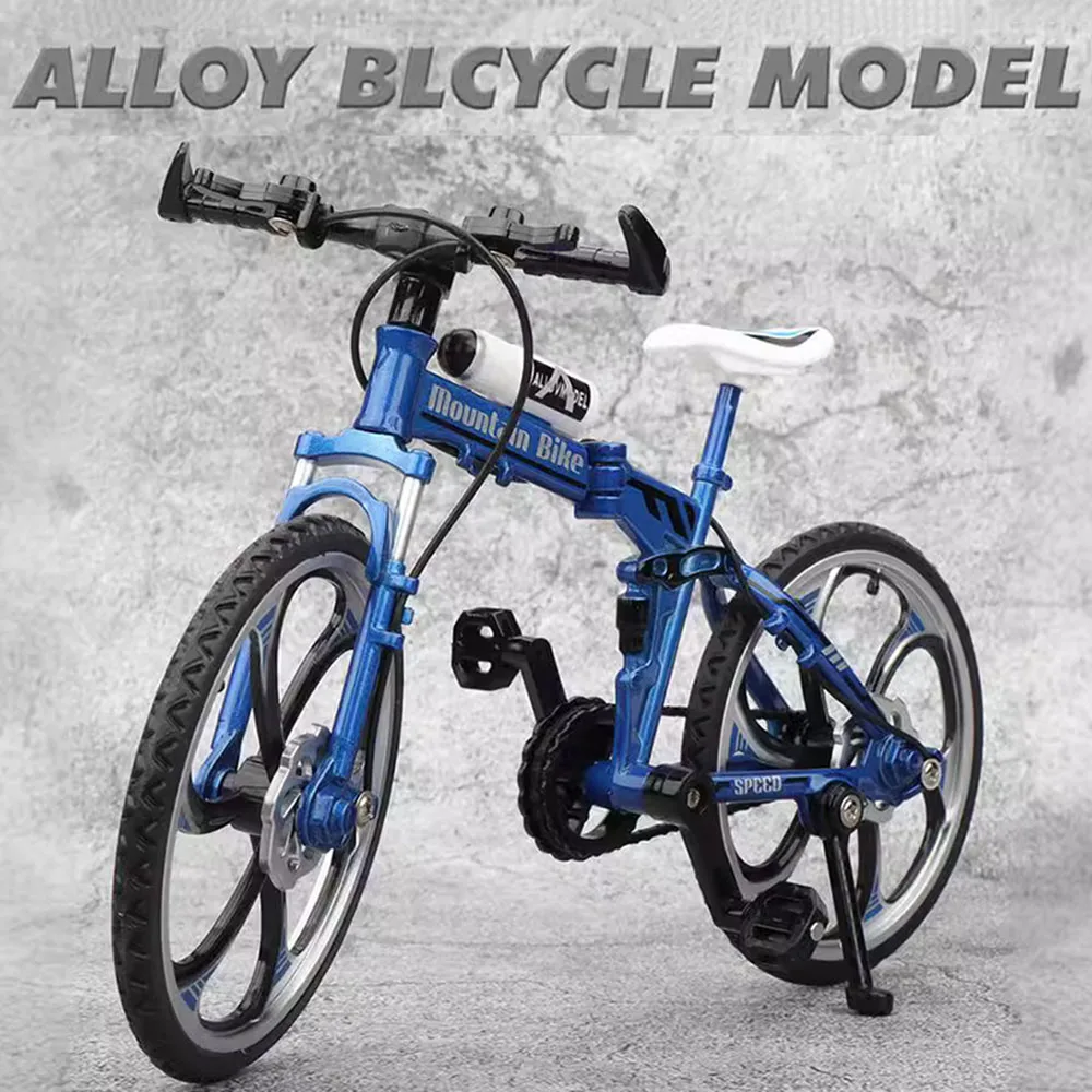 Vélos pliants à absorption des chocs pour garçons, modèles de jouets de vélo en métal moulé sous pression, pneus en caoutchouc, vélos de course, cadeaux d'anniversaire, échelle 1:8