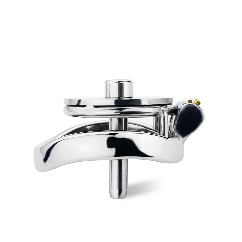 FRRK Just Classical Flat Pad Male Chastiy Cage with Metal Urethral Catheter to Pee Stainless Steel Hot Trending BDSM Sex Toys