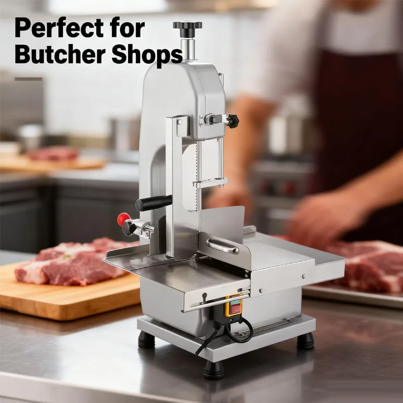 電動骨切機 自動 850W 冷凍肉骨カッター 卓上業務用 羊肉 魚 豚肉 牛肉 肋骨 骨切り機