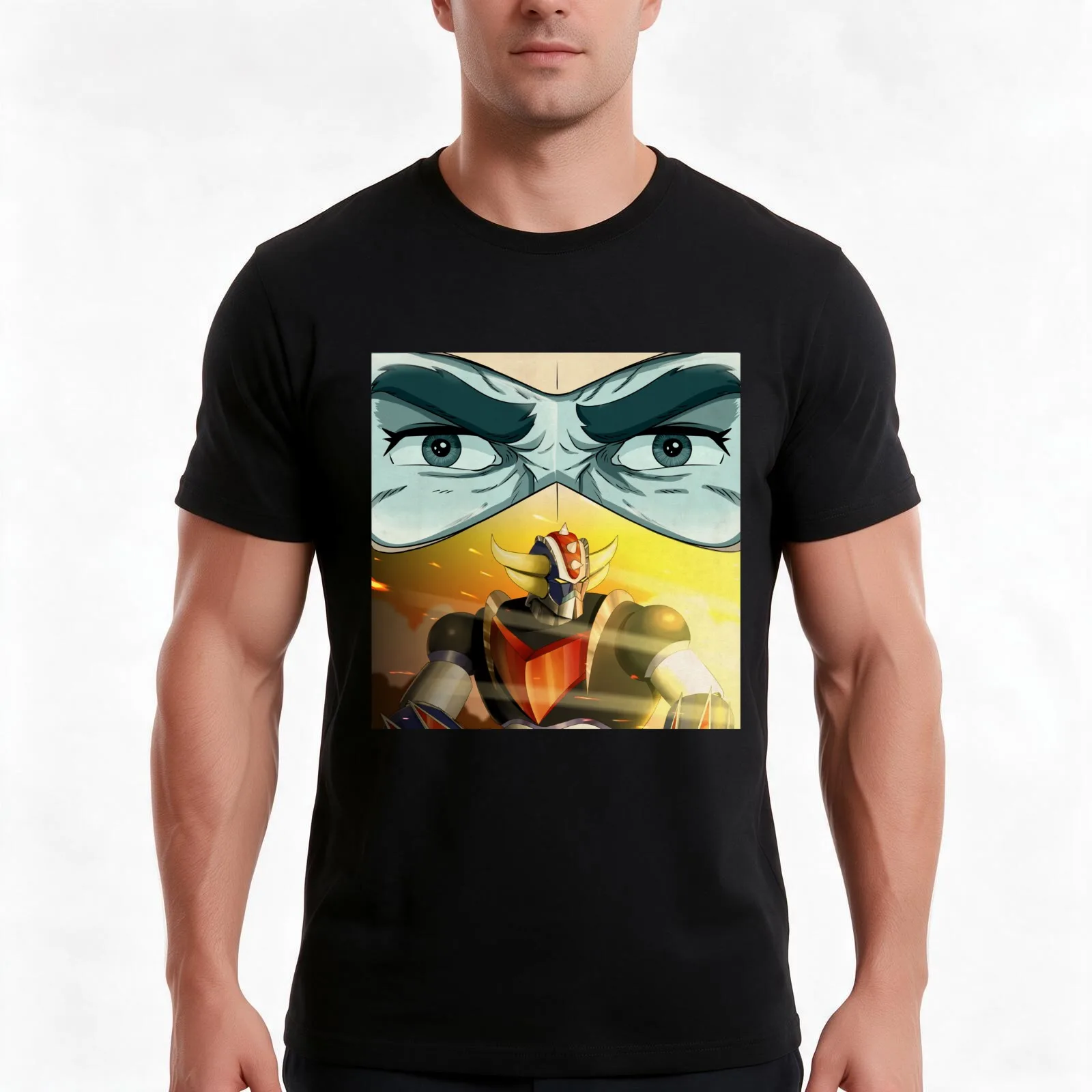 Goldrake Actarus T-Shirt Summer Casual Cotton Tee Oversized Streetwear Tops Vintage Graphic Print Loose Fit Short Sleeve