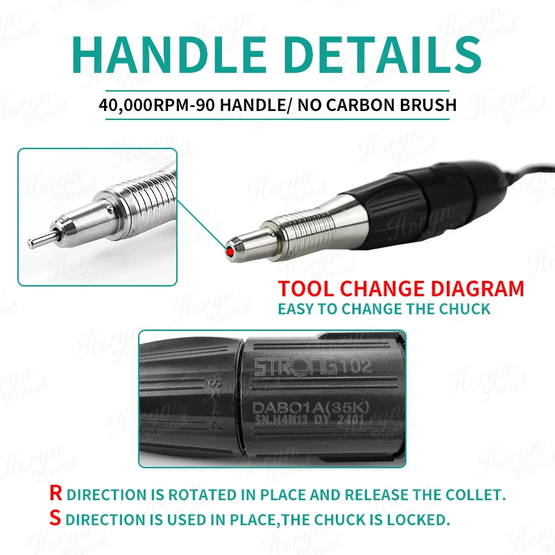 den tal Low Speed Air Brushless Handpiece Vibration Micro Motor Surgical Lab