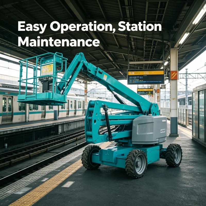 Smart Articulating Boom Lift 10m Self Propelled Electric Aerial Platform For Modern Logistics Center Repair