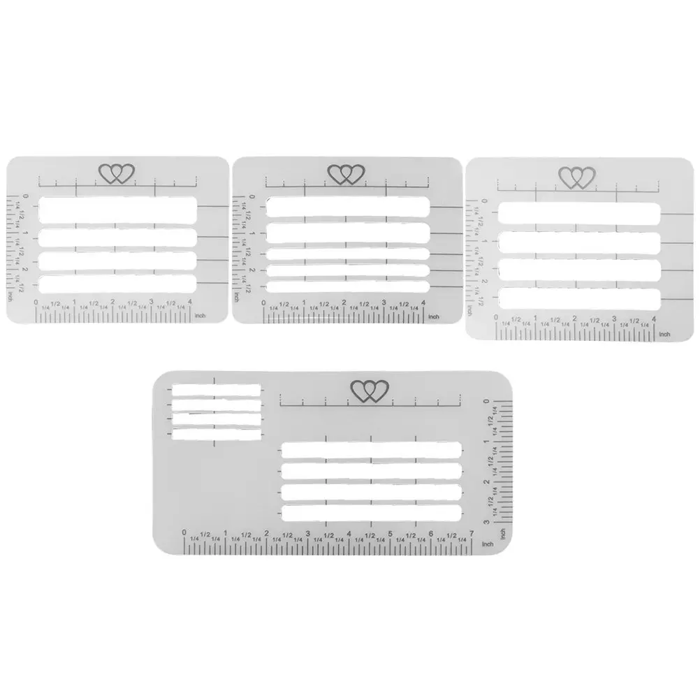 4Pcs Addressing Ruler Hollow Out Templates Multi-Style Envelope Stencils Writing Guide Template for Cards Letters Invitations