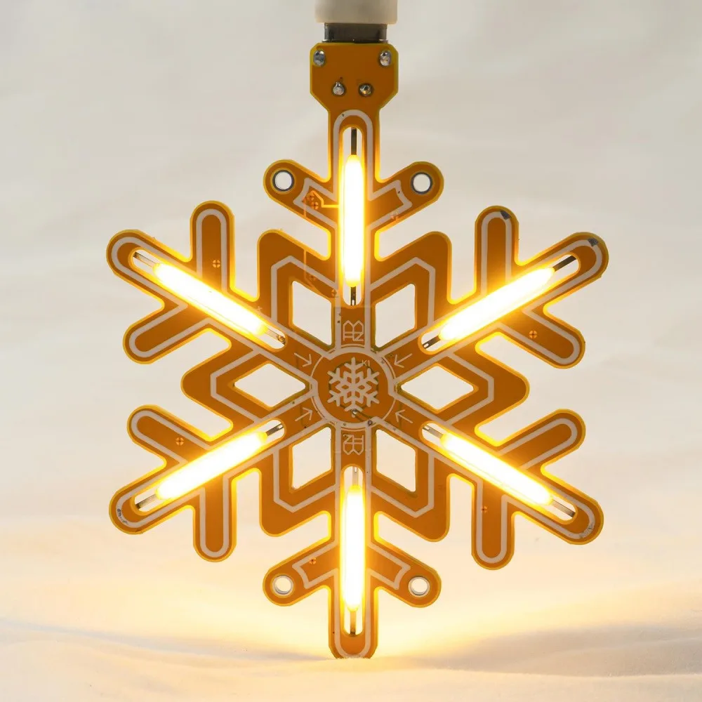 DIY Electronic Kit Snowflake Touch Sensing Light Dimming Circuit Set - 3W Type-C Interface Night Light DC5V Soldering Project