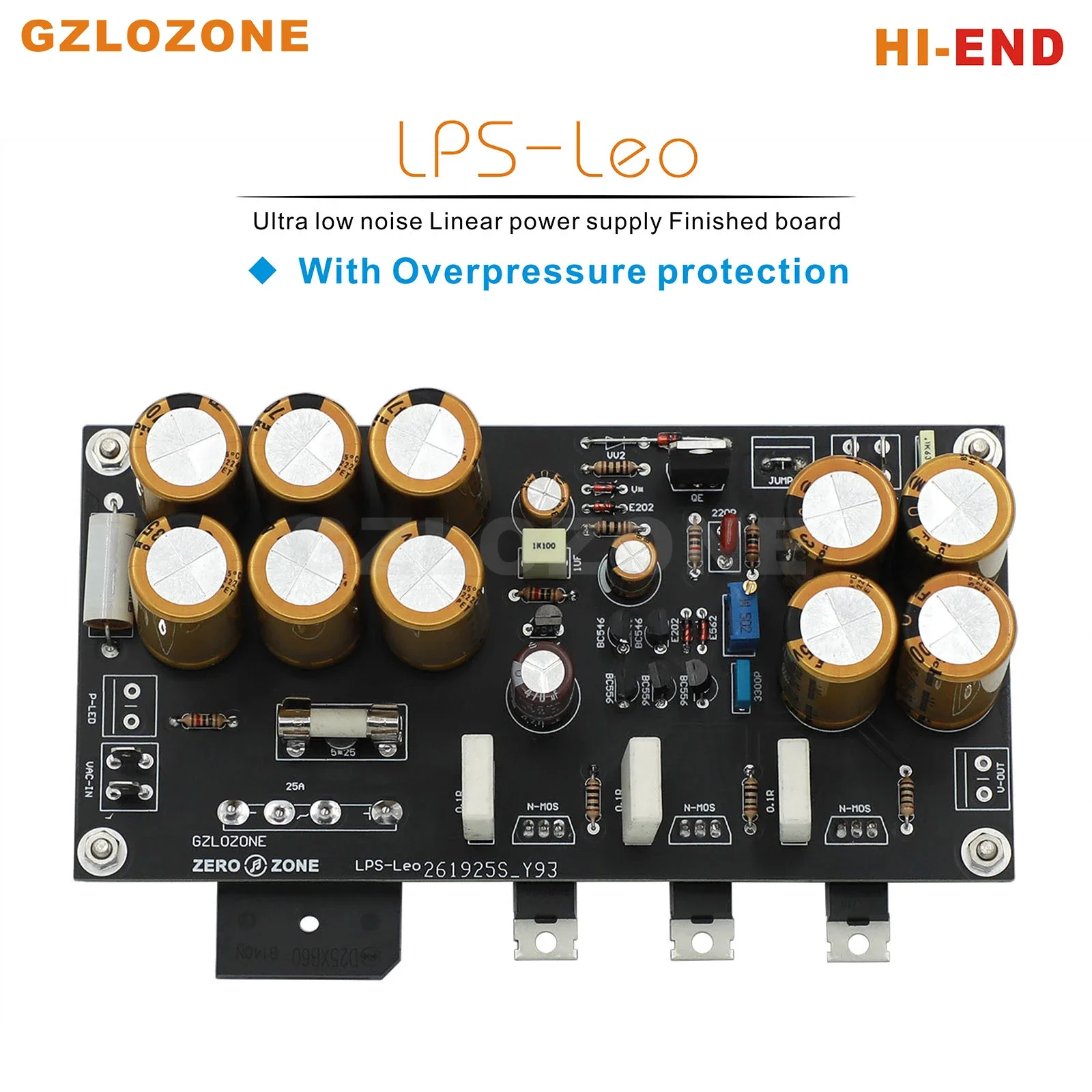 Flagship LPS-Leo HI-END Ultra Low Noise Linear Power Supply Finished Board DC 5V--24V Optional With Overpressure Protection