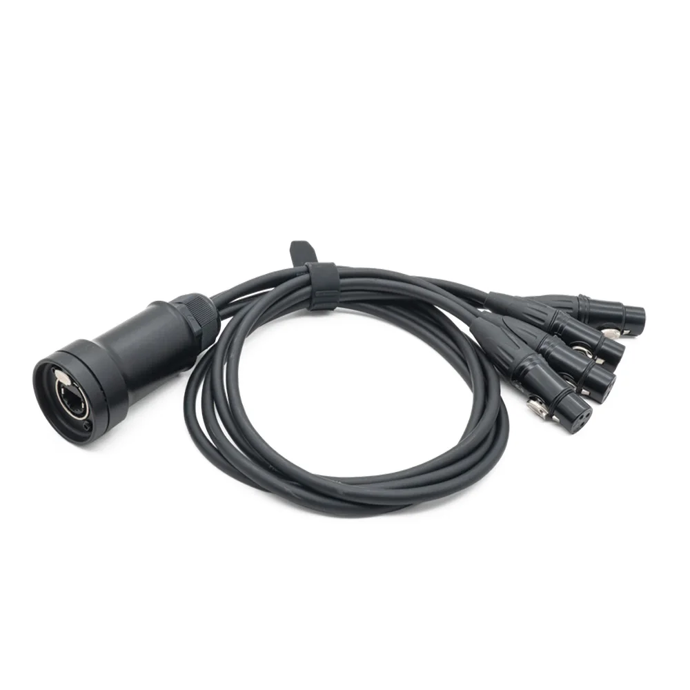 Connettore XLR a cavo Ethernet CAT5/CAT6 Auido Snake 4 canali 3 Pin DMX512 estensore del segnale di rete wtih 1M
