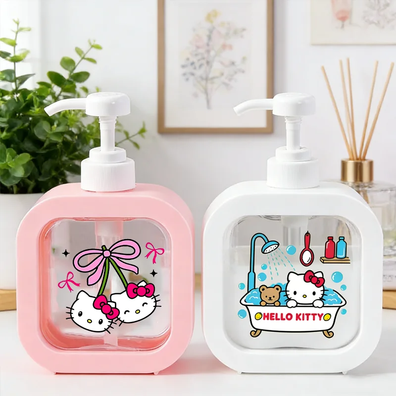 

Hello Kitties Soap Dispenser Liquid Hand Pump Cartoon Kawaii Refillable Shampoo Bottle Portable Travel Hand Soap Dispenser Gifts