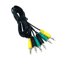 3.5mm Home For 5.1 Channel Car Male 3 In 1 Replacement Parts Audio Cable Adapter Converter Computer Accessories TRS Jack Speaker