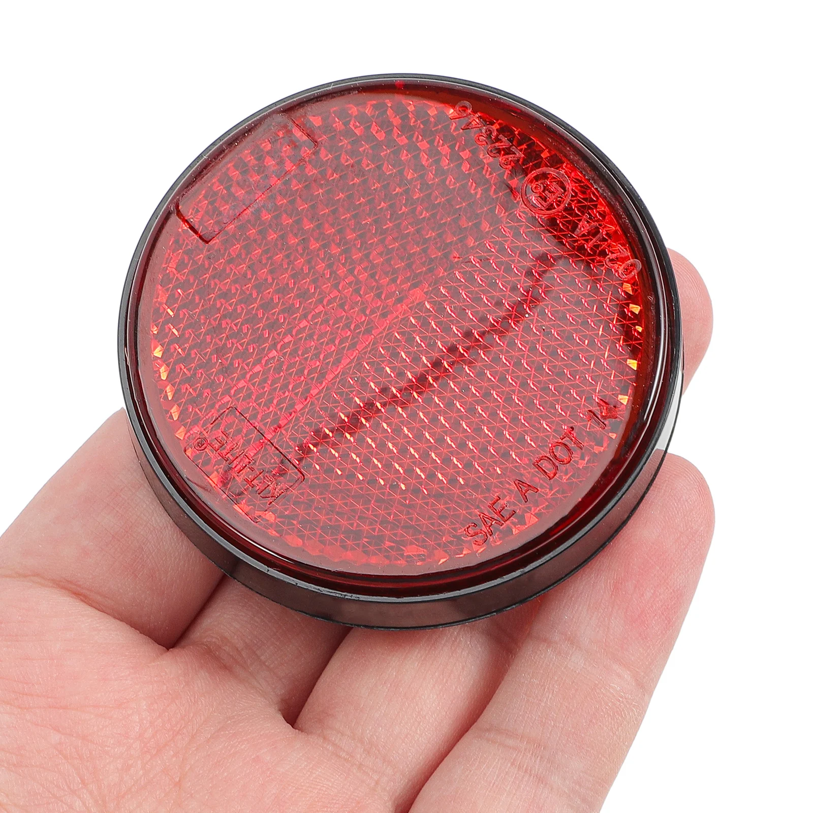 

8pcs Round Reflectors Red Trailer Bike Car Vehicle Safety Warning Reflective Markers For Driveway Auto Accessories