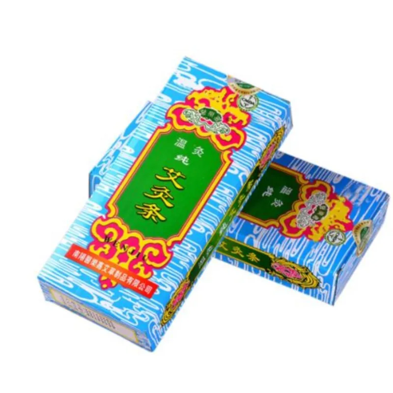 10 Pieces Ten Years Gold Moxa Stick Wormwood Burner Chinese Traditional Moxibustion Roll Massage Meridian Health Care 50:1 Moxa
