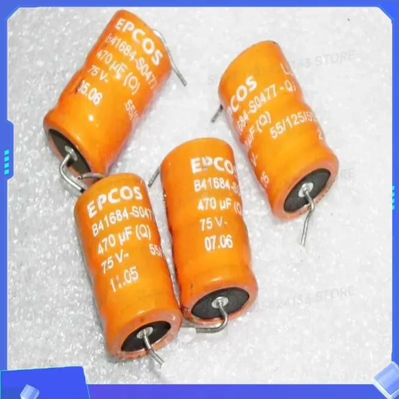 2PCS 470uF 75V Axial Electrolytic Capacitor High Temperature Cathode for ECU Computer Board 29x18mm