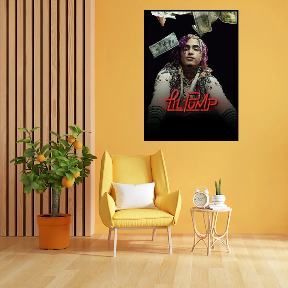 Music Singer L-Lil P-Pump Poster Prints Wall Painting Bedroom Living Room Decoration Office Small