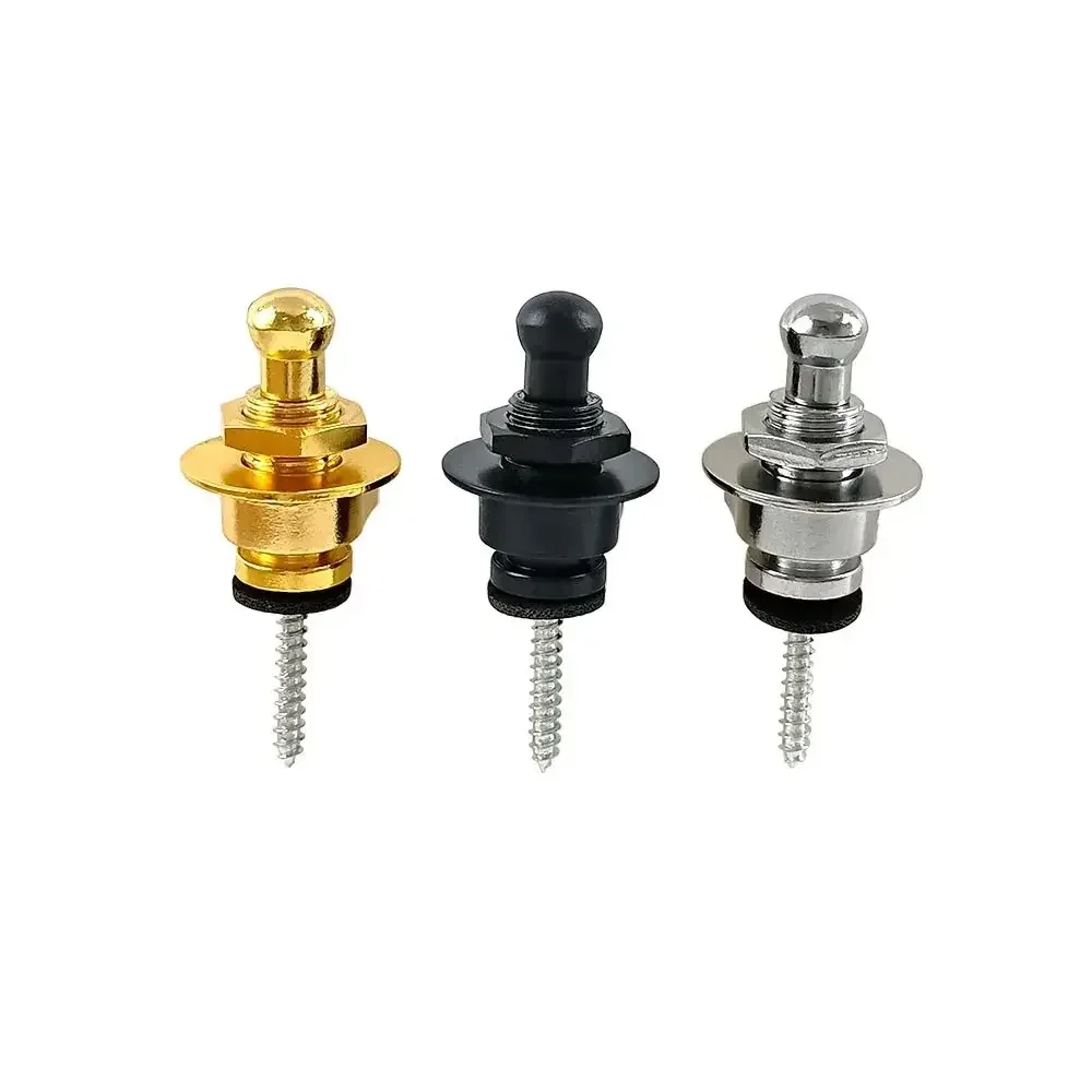 Guitar Strap Lock 1 PCS Heavy Duty Metal Button Security Straplock for Electric Acoustic Guitar Bass Ukulele