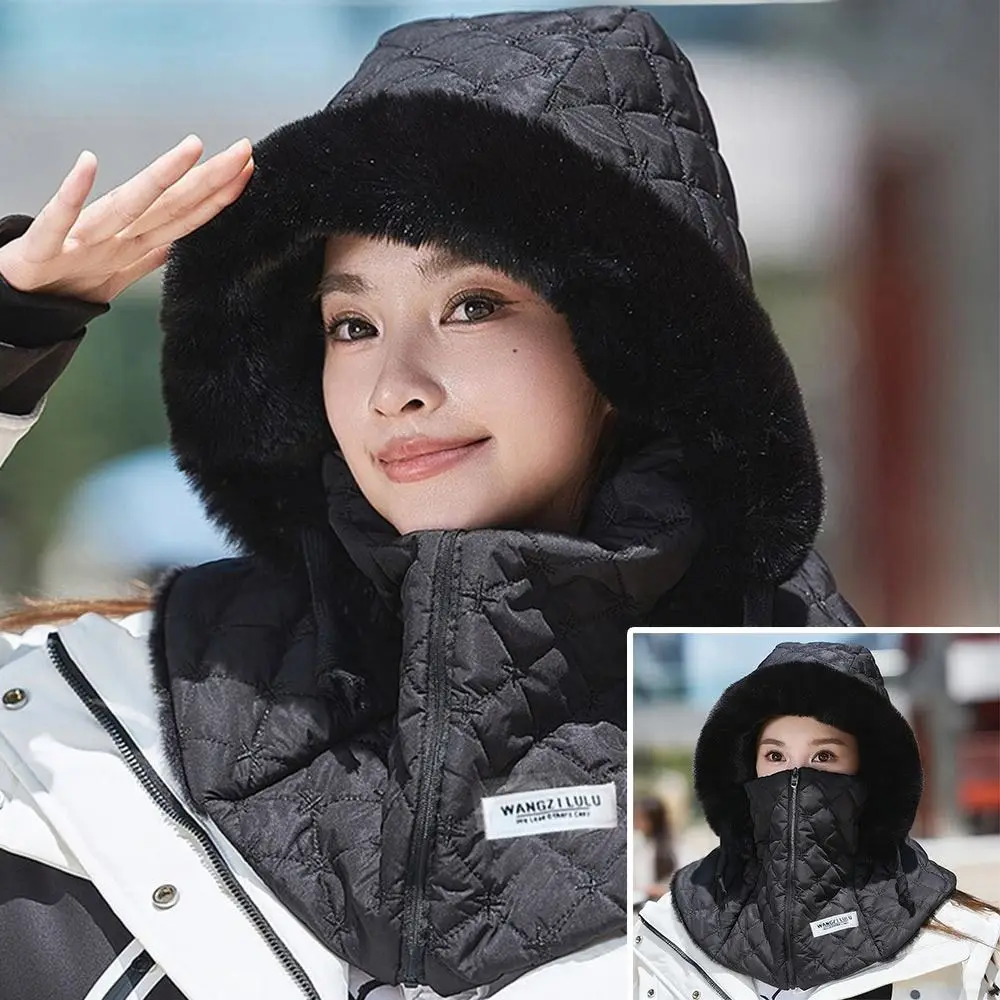 

Creative Windproof Riding Warm Hat Lining Thermal Winter Hat Ear Protection Integrated Design Ski Mask Ski Sports