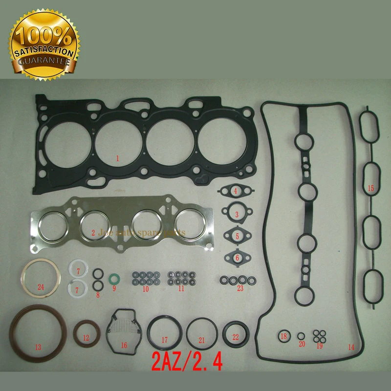 2AZ 2AZFE Engine Full gasket set kit for TOYOTA CAMRY RAV4 SOLARA AVENSIS VERSO PREVIA ACR50 2.4L 16V 2362CC 2002- 04111-28056