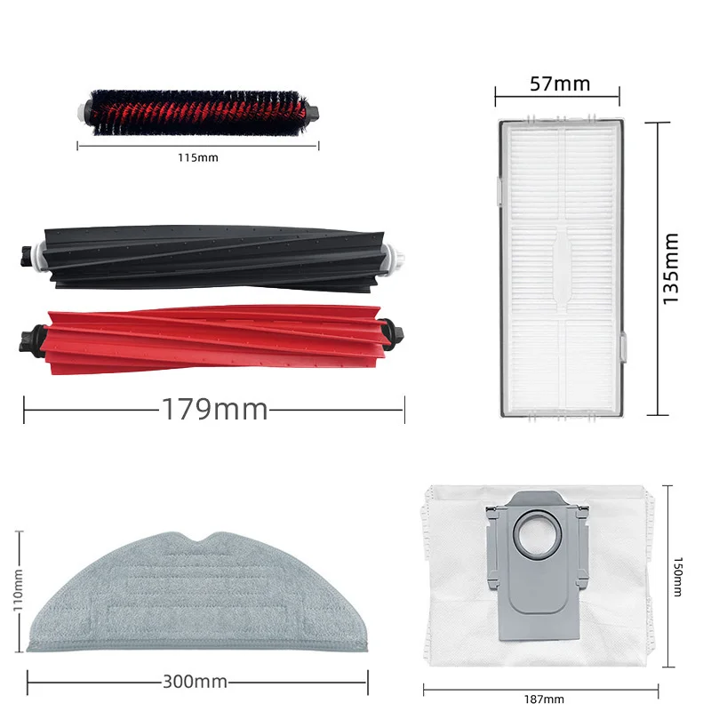 로보락 G20, S8, S8 +, S8 프로 울트라 로봇 진공 청소기 액세서리, 메인 사이드 브러시 헤파 필터 걸레 천, 먼지 봉투 부품