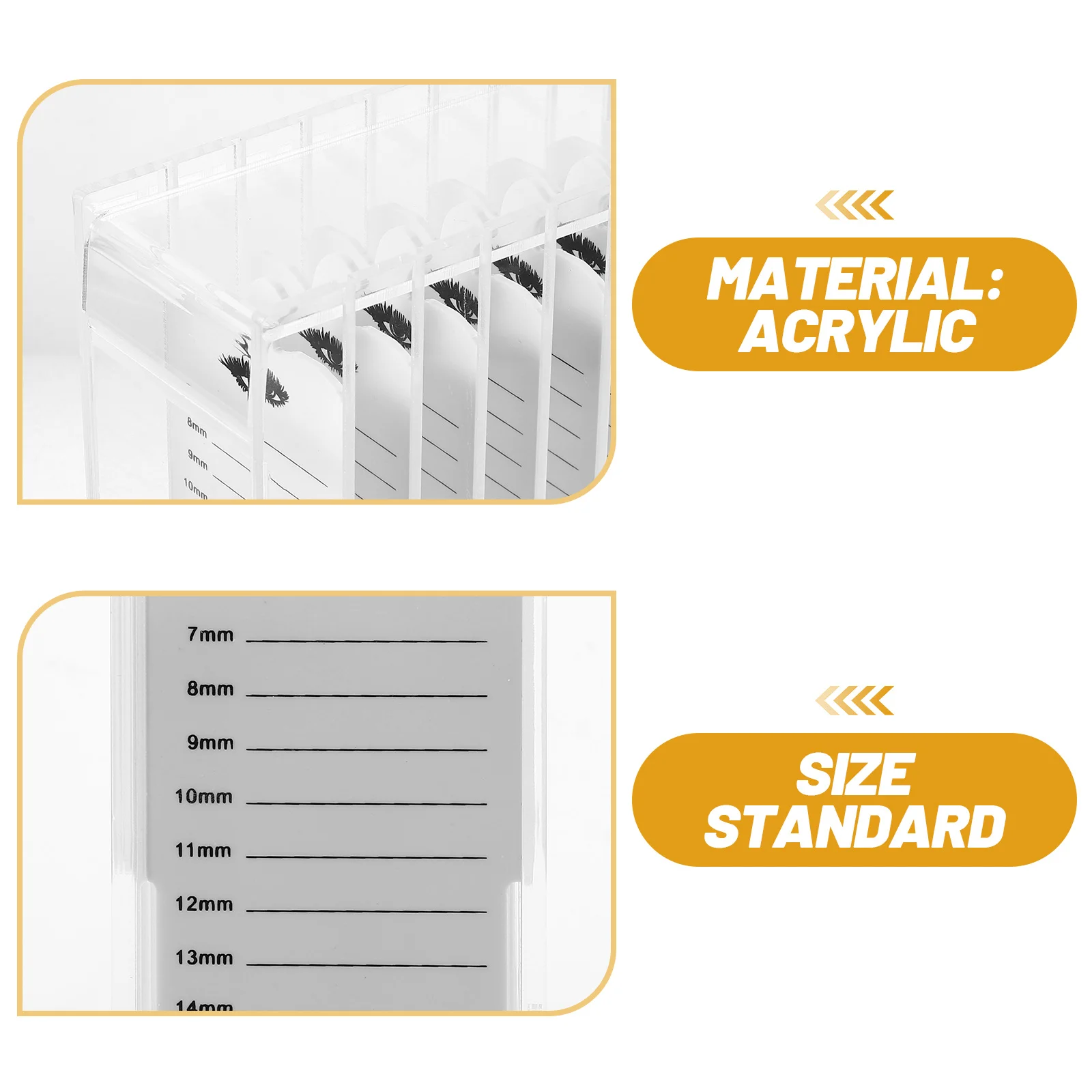 صندوق منظم للرموش الصناعية من الأكريليك متعدد الطبقات، حقيبة تخزين شفافة للرموش، حامل سفر للرموش الصناعية للمكياج المحمول