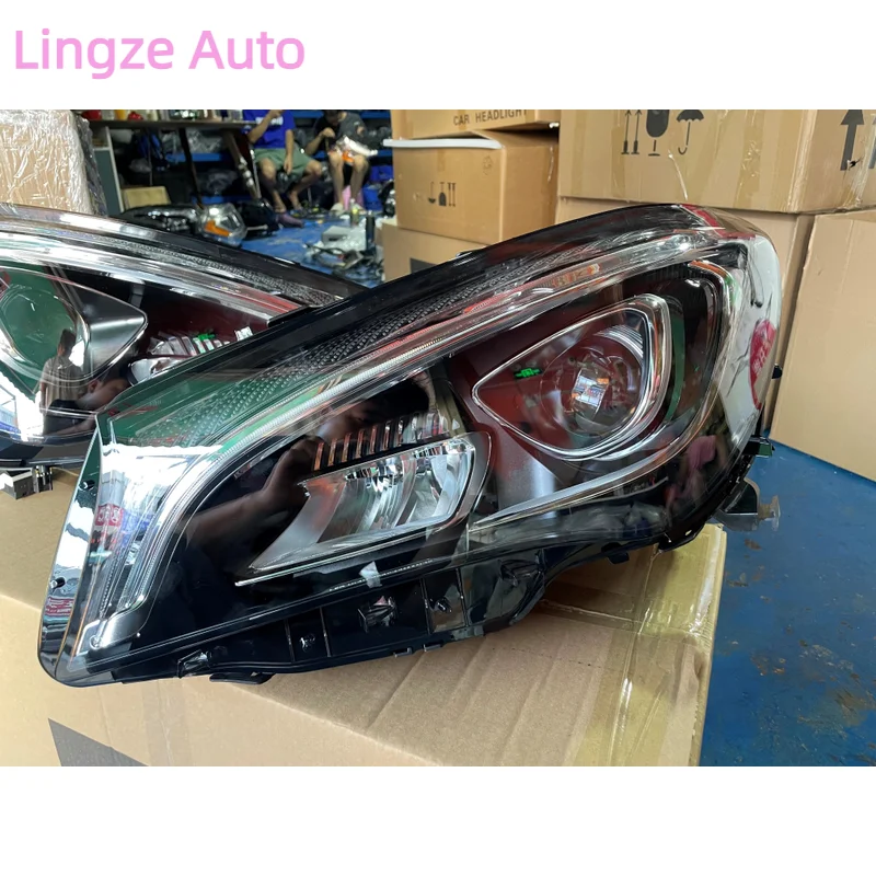 

Подходит для Mercedes-Benz CLA передняя фара W117 фара 2016-2019 полная фотолампа для галогенного ксенонового обновления до высокой конфигурации