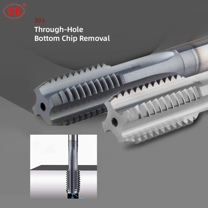 BB آلة الحنفية التبريد الداخلي أداة خيط كربيد CNC للألمنيوم الصلب المعدني المغلفة JIS