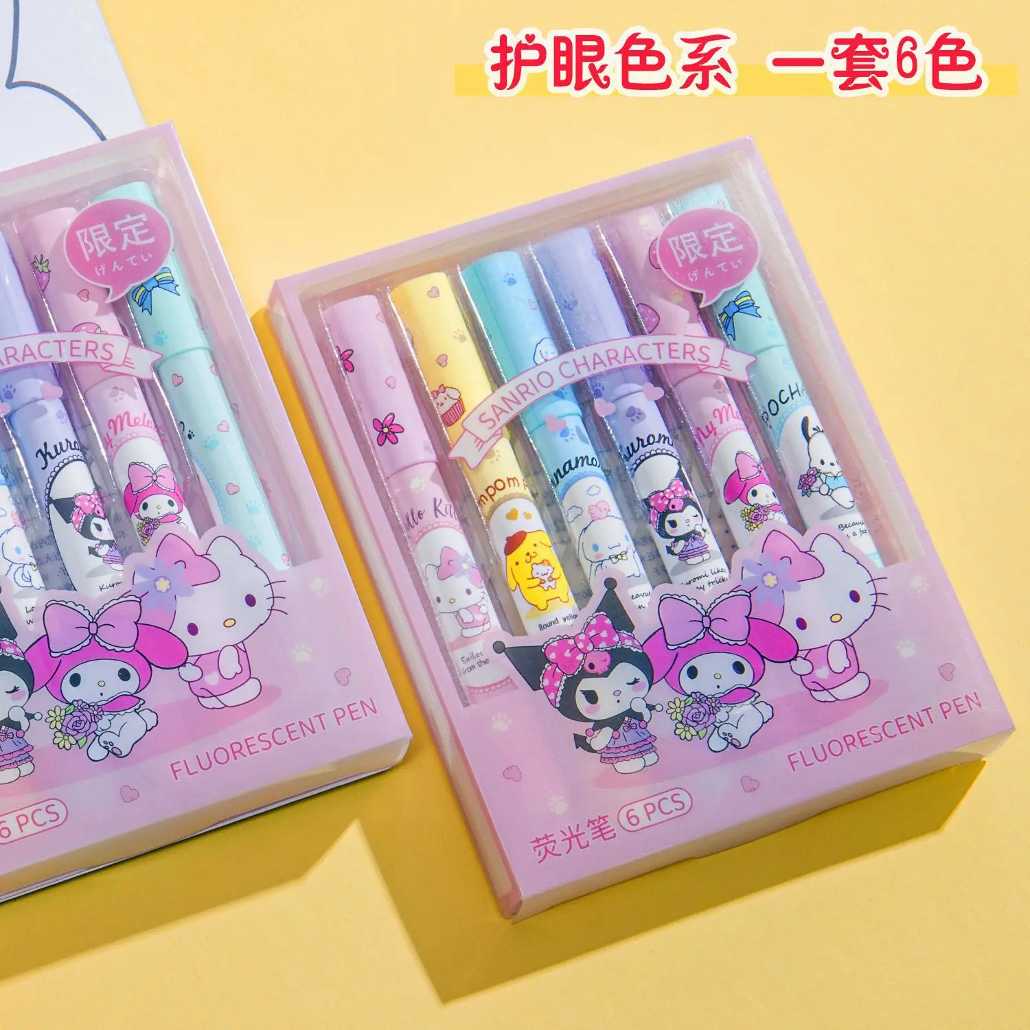 

Cinnamoroll Highlighters Hello Kitty Colored Pens Student-Specific Highlight Markers High Aesthetics Multi-Functional Marking