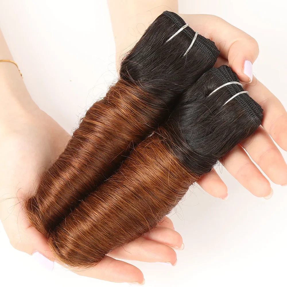 Ombre Blond 2Pcs/Pack Loose wave Bundles Human Hair Extension Brazilian Hair Weave Bundles On Sale Human Hair Bundles For Women