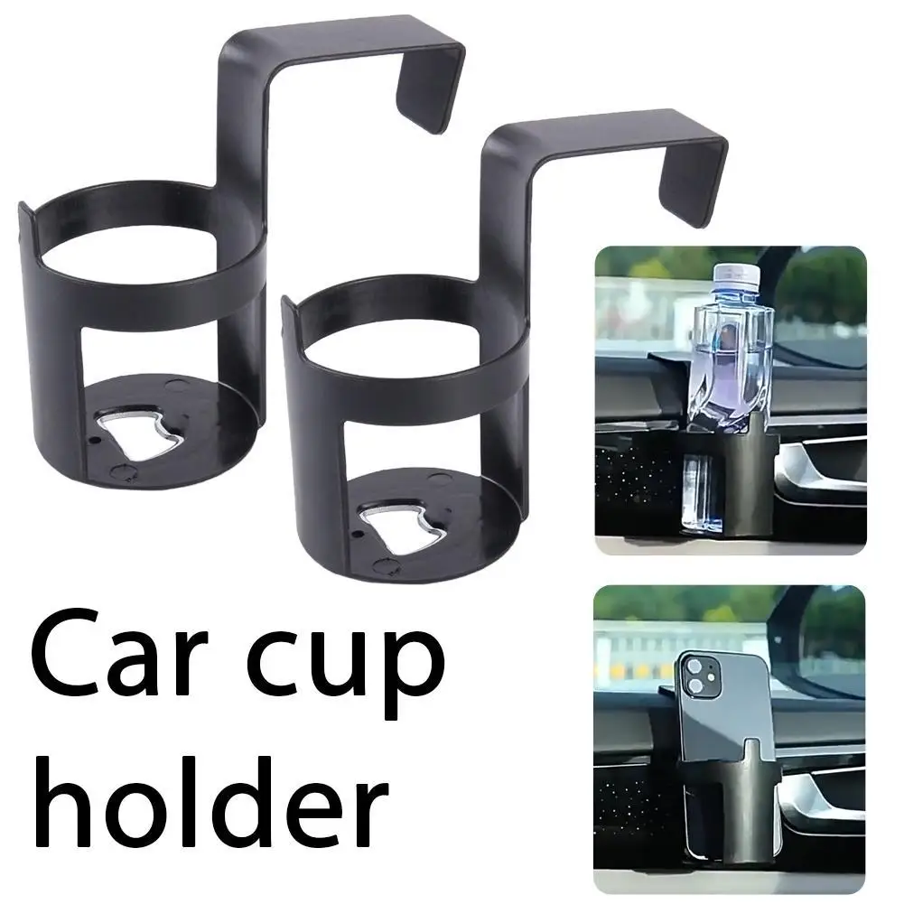 

2PCS Car Drink Cup Holder Container Hook Multifunctional Hanging Window Door Mount Universal Water Bottle Cup Stand For Auto