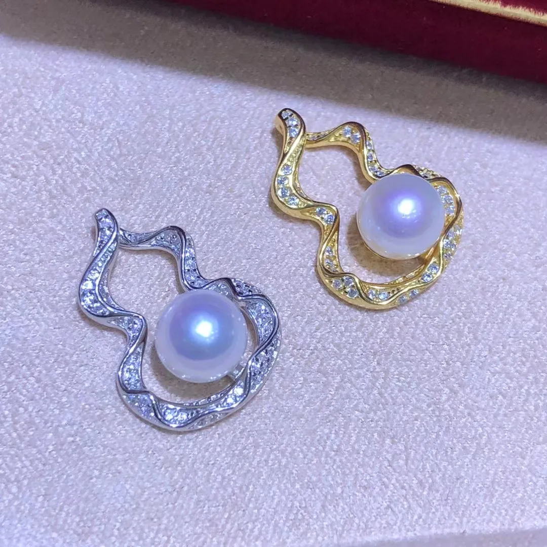 

Оптовая продажа, подвеска из стерлингового серебра S925, базовые крепления, фурнитура, детали, аксессуары для жемчуга 6-7 мм, 5 шт./лот