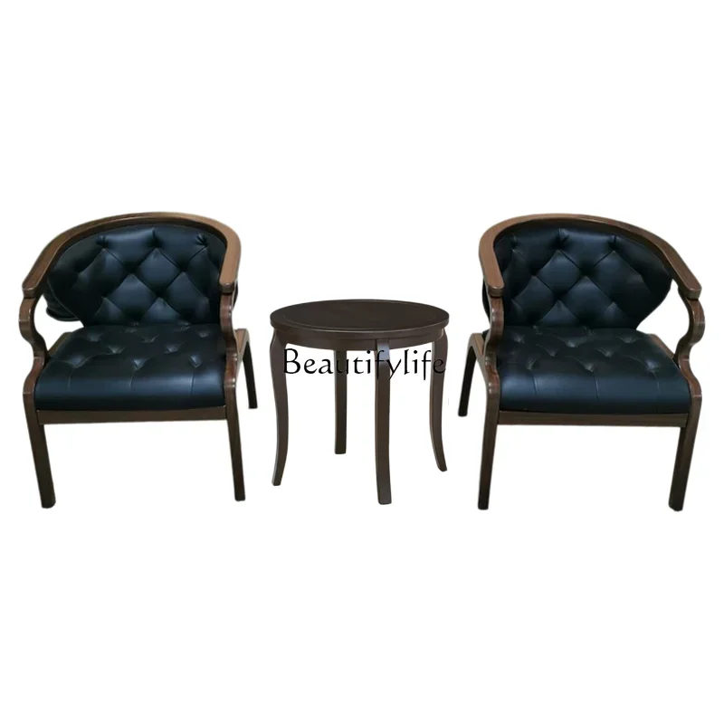 FG10Three-piece European style negotiation reception leisure one table and two chairs indoor balcony hotel chair