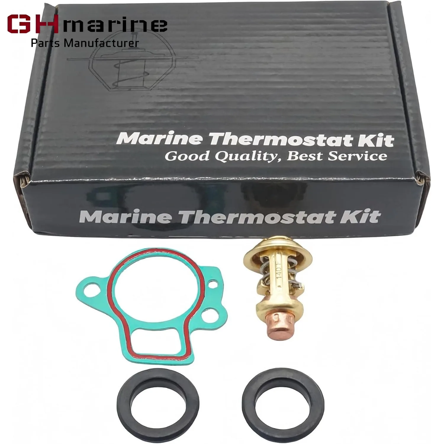 66M-12411 Thermostat Repair Kit for Yamaha 4 Str 9.9 15 25 30 40 50 60 70 HP Outboard 6G8-12411 62Y-12414 6H3-12414 18-3541