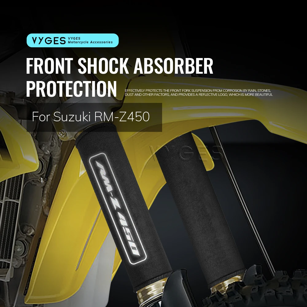 Motorcycle Front Fork Protection Cover Shock Absorber Dust Protector Stretch Fabrics Sleeve For Suzuki RM-Z450 RMZ450 RMZ 450